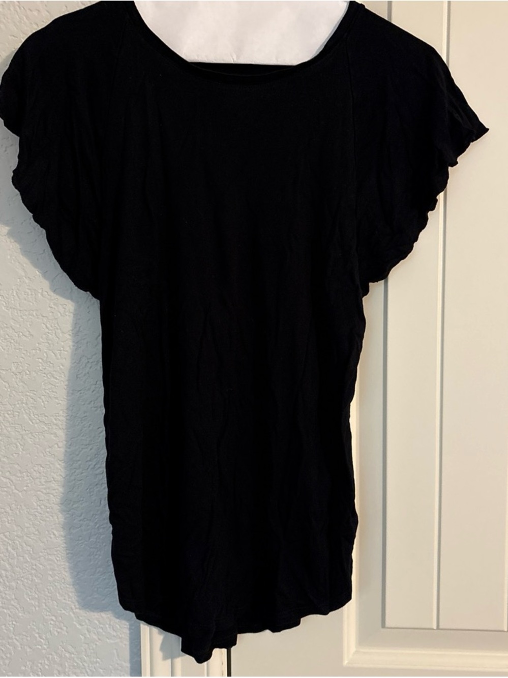 GAP Black Short Sleeve Scoop Neck Maternity Top